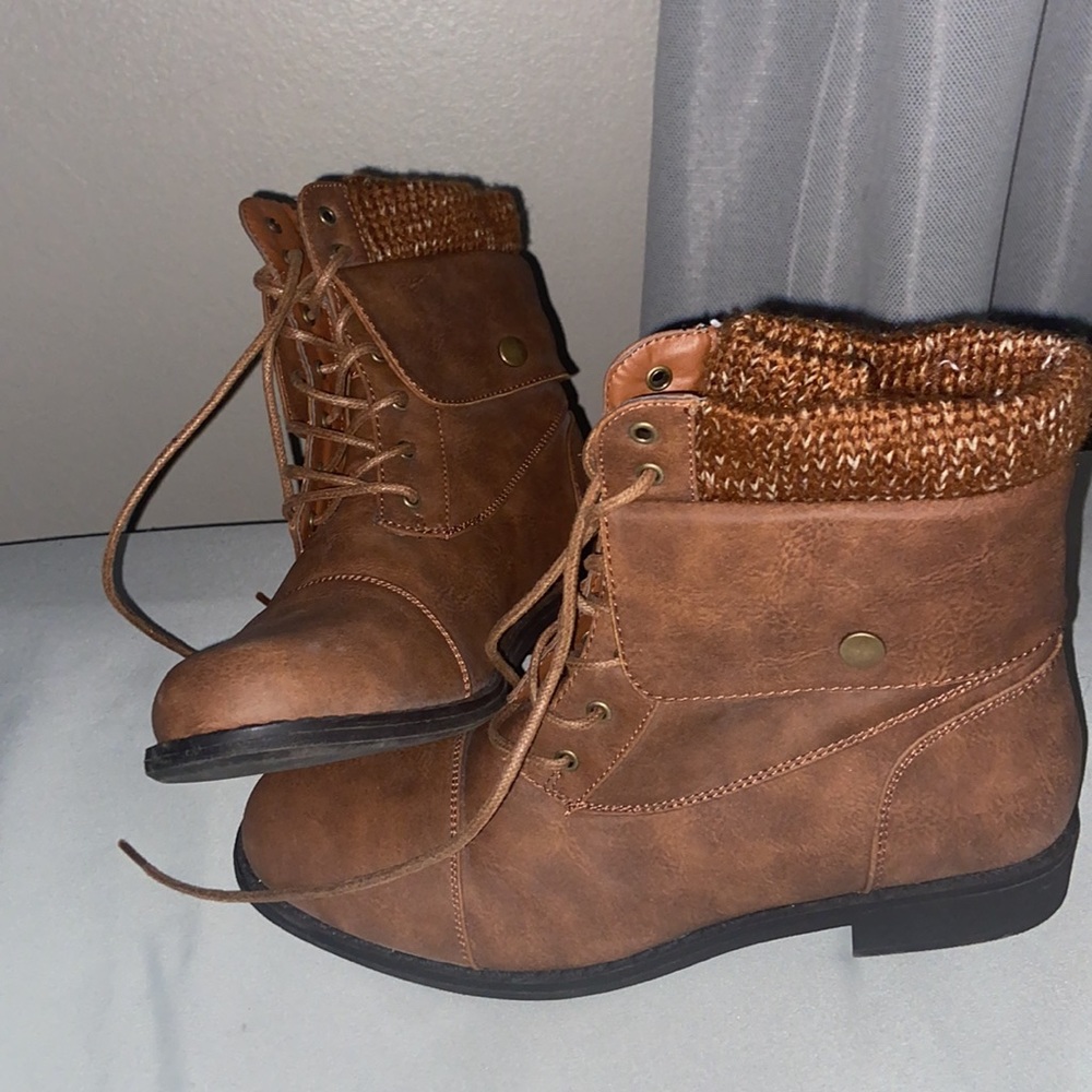 Brown above ankle boots